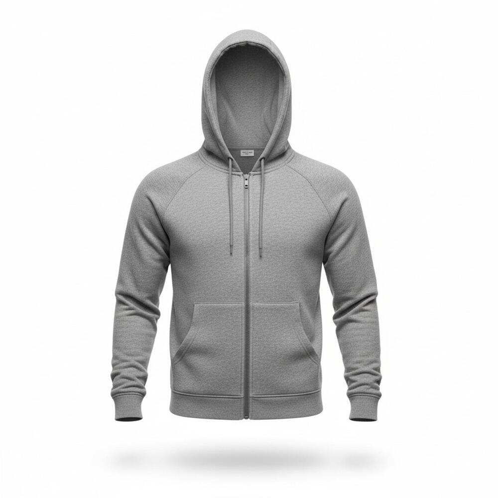 Xersion Hoodie Mens 2XL Gray Full Zip Hooded Sweatshirt Fleece Lined Pocket